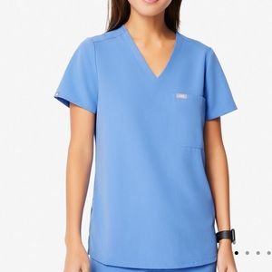 women's Ceil Blue Catarina - One-Pocket Scrubtop